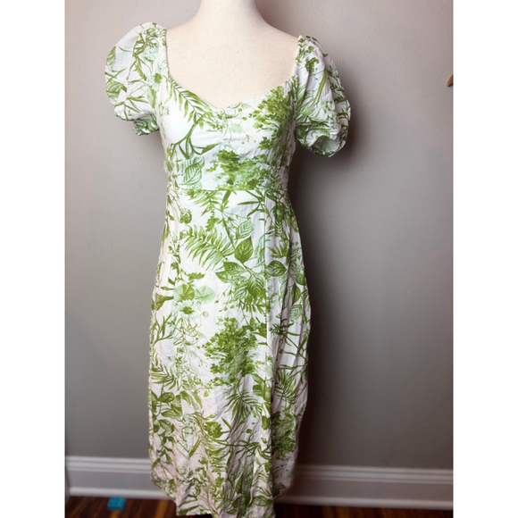 Sweet Wanderer Dresses & Skirts - Anthropologie Sweet Wanderer Midi Dress s White Floral spring Easter brunch